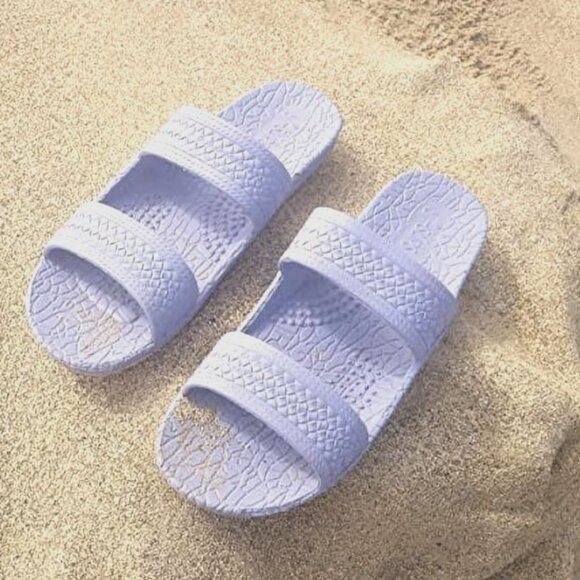 Jesus Slippers Purple Poi Hawaii Flip Flops - Picture 2 of 7